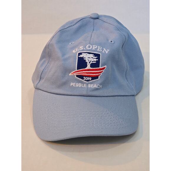 US Open 2019 Pebble Beach Golf Cap Hat Adult Adjustable Blue Cotton USGA - Picture 1 of 3